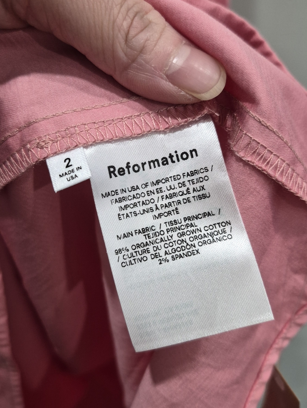 Reformation Aurelia Dress In Ladies Room Pink - Picture 6 of 9